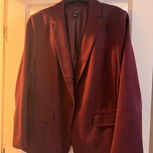 Ann Taylor Women’s Plus Burgundy Blazer